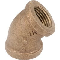 Anderson Metals Corp. Pipe Elbow Brass Rough - 3/8 In FIP 45 Degree Angle - Plumbing Supply