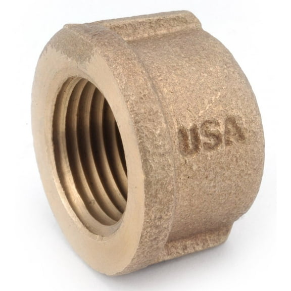 Anderson Metals 1/2 In. Red Brass Threaded Pipe Cap 738108-08