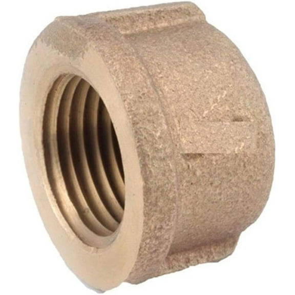 Anderson Metals Corp. Pipe Cap, Brass - Low Lead - 0.75" Gold