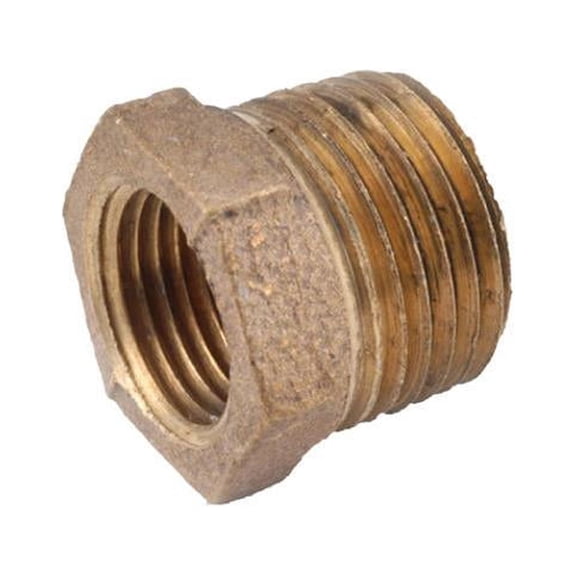 Anderson Metals 738110-0402 Hex Reducing Bushing, Barstock, Lead Free, 1/4 x 1/8 In. - Quantity 5