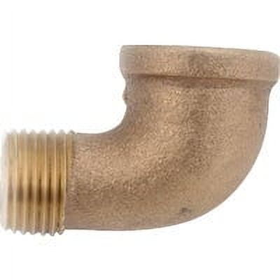 Anderson Metals 738116-16 Street Pipe Elbow, 1 in, FIP x MIP, 90 deg Angle, Brass, Rough, 200 psi Pressure