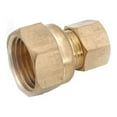 thumbnail image 1 of Anderson Metals 750066-0404 Adapter, Brass, Compression, Female, 1/4 x 1/4 In. - Quantity 10, 1 of 1