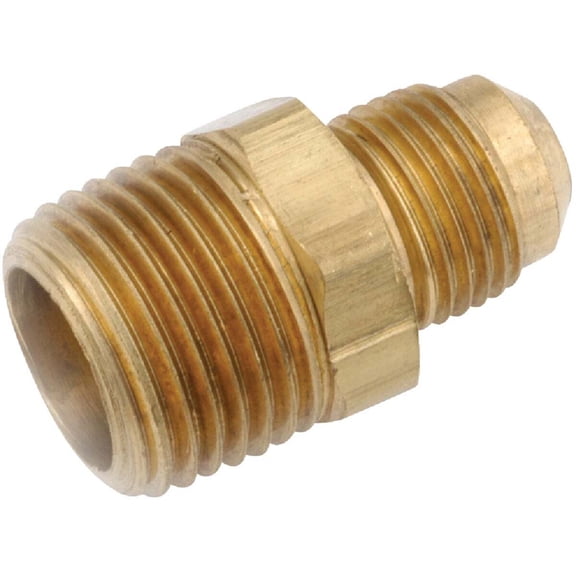 Anderson Metals 754048-0602 .38 in. Flare x .13 in. Male Iron Pipe Brass Half Union Adapter