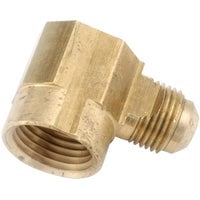 5/8" Flare x 1/2" Female Pipe Thread Brass Flare Elbow Range Shape Lea, Each