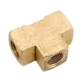 thumbnail image 1 of Anderson Metals 756101-06 Pipe Fittings, Tee, Lead Free Brass, 3/8 In. - Quantity 5, 1 of 1