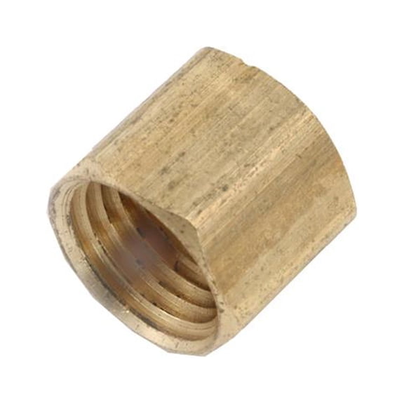 Anderson Metals 756108-06 Brass Threaded Cap, Lead Free, 3/8 In. - Quantity 10