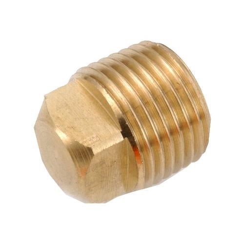 756109-04 Pipe Plug Fitting, Square, Lead-Free Brass, 1/4-MPT - Quantity 10