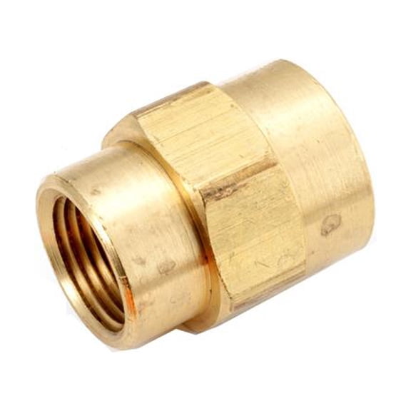 Anderson Metals 756119-0604 Pipe Fitting, Bell Reducing Coupling, Lead Free Brass, 3/8 x 1/4 In. - Quantity 10