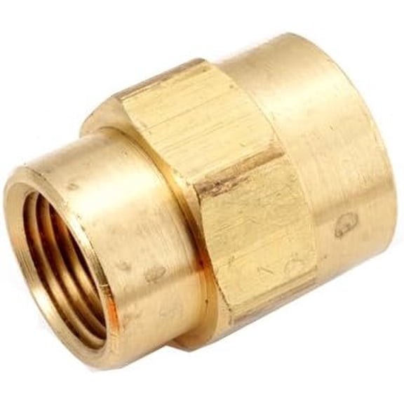 Anderson Metals 756119-0804 Pipe Fitting, Bell Reducing Coupling, Lead Free Brass, 1/2 x 1/4 In. - Quantity 5