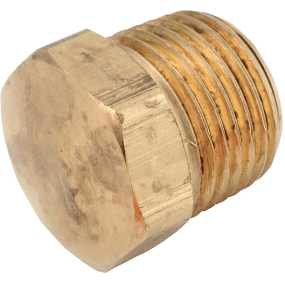 Anderson Metals 756121-08 Pipe Plug, 1/2 in, MPT, Brass