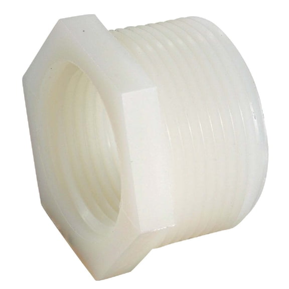 53610-1204 Pipe Fitting, Nylon Hex Bushing, 3/4 MPT x 1/4 In. FPT - Quantity 5