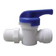 Watts AquaLock PL-3042 Quick Connect Push Male Stop Valve, 3/8", Plastic