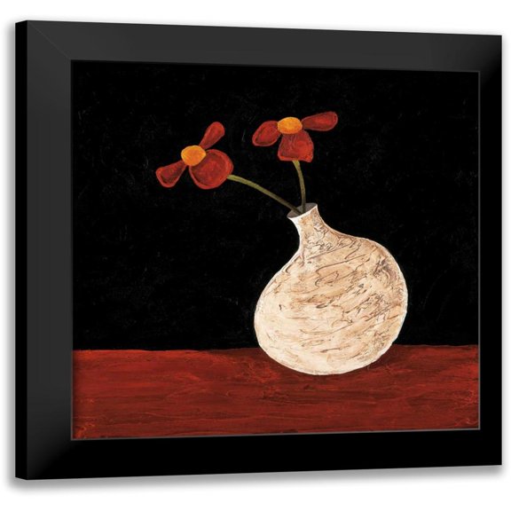 Anderson-Tapp, Jocelyne 12x12 Black Modern Framed Museum Art Print Titled - Playful Posies II