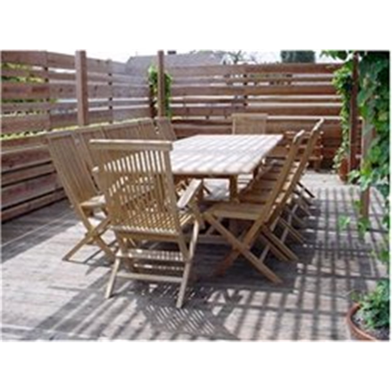 Natural Teak 13-Piece Outdoor Dining Set for 8-12 People