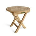thumbnail image 1 of Anderson Teak Bahama 20" Round Patio End Folding Table In Natural, 1 of 4