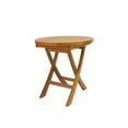 thumbnail image 1 of Anderson Teak Bahama 20" Round Patio End Folding Table In Natural, 1 of 4