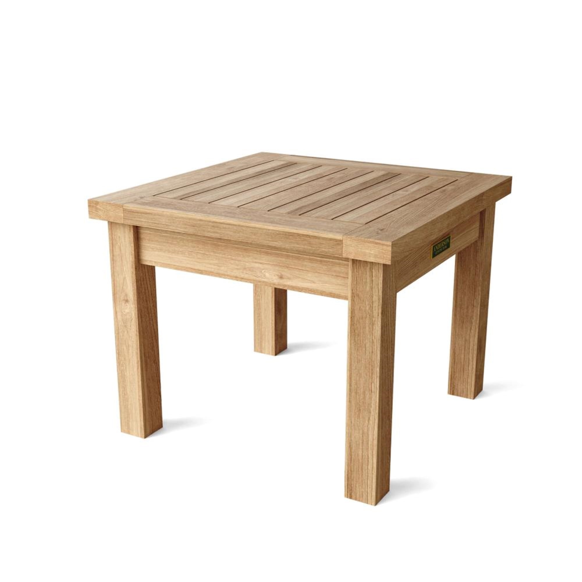 Anderson Natural Teak 20" Bahama Square Mini Side Table
