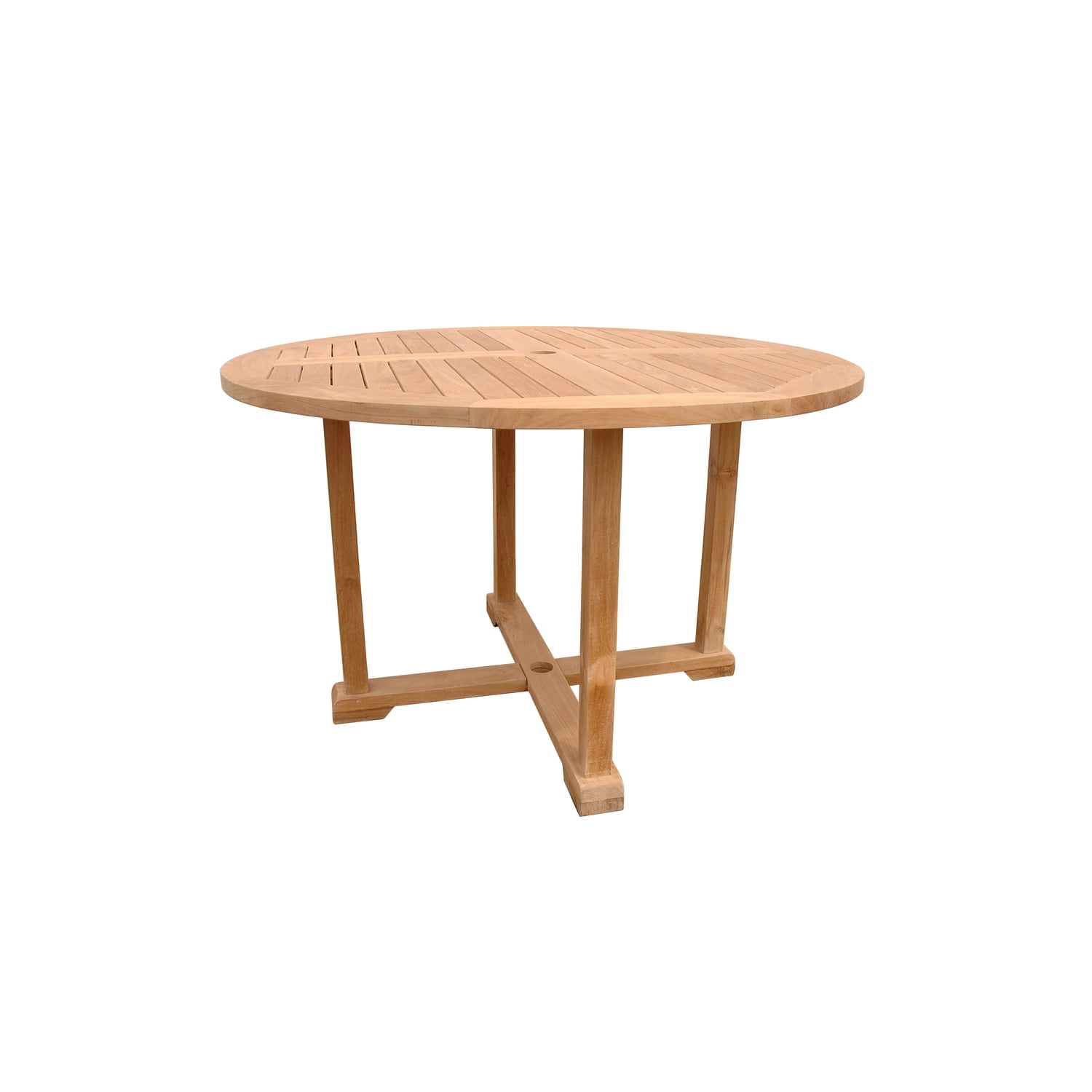 Tosca 47-Inch Round Teak Outdoor Dining Table