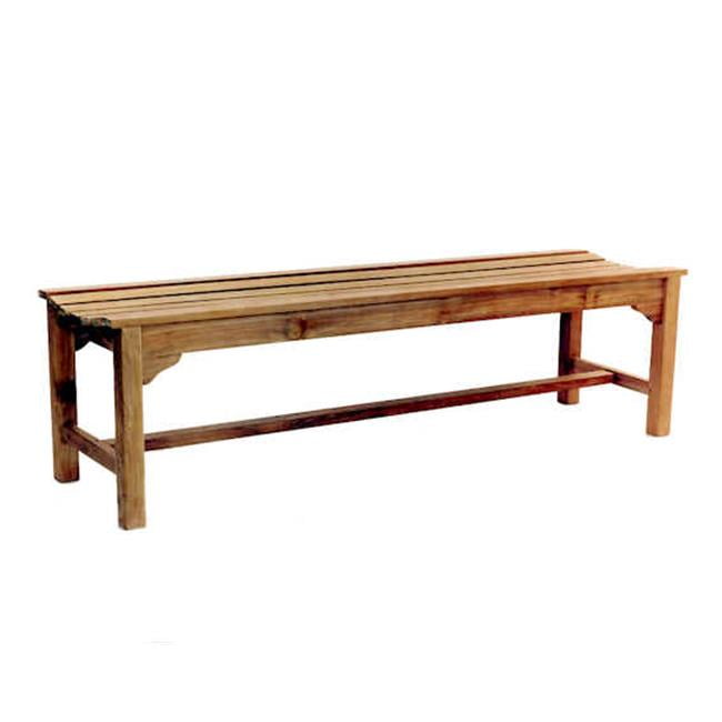 Anderson 5-Foot Backless Teak Bench with Straight Legs