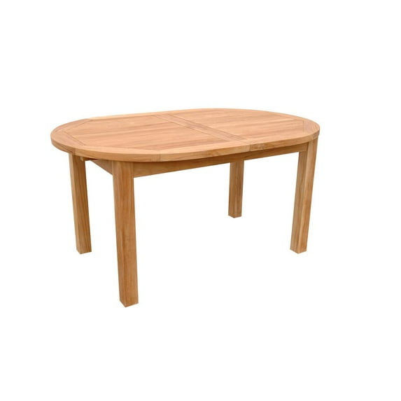 Anderson Teak Bahama 78" Oval Teak Extension Table in Natural