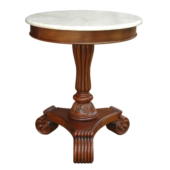 Anderson Teak ST-139M Bella Side Table with Marble Top
