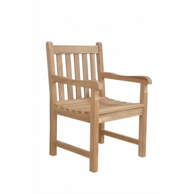 Braxton Teak Outdoor Dining Chair with Cushions