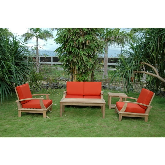 Anderson Teak Brianna Bahama 5-Pieces Deep Seating Loveseat Set