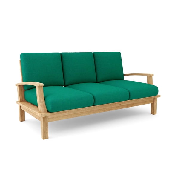 Anderson Teak Brianna Contemporary Teak Deep Seating Sofa w/ Cushion in Natural