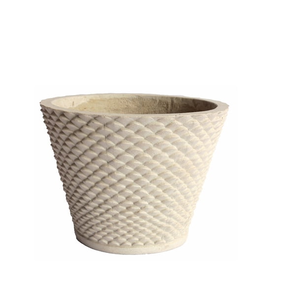 Anderson Teak Cadiz Contemporary Limestone Planter in Beige Finish