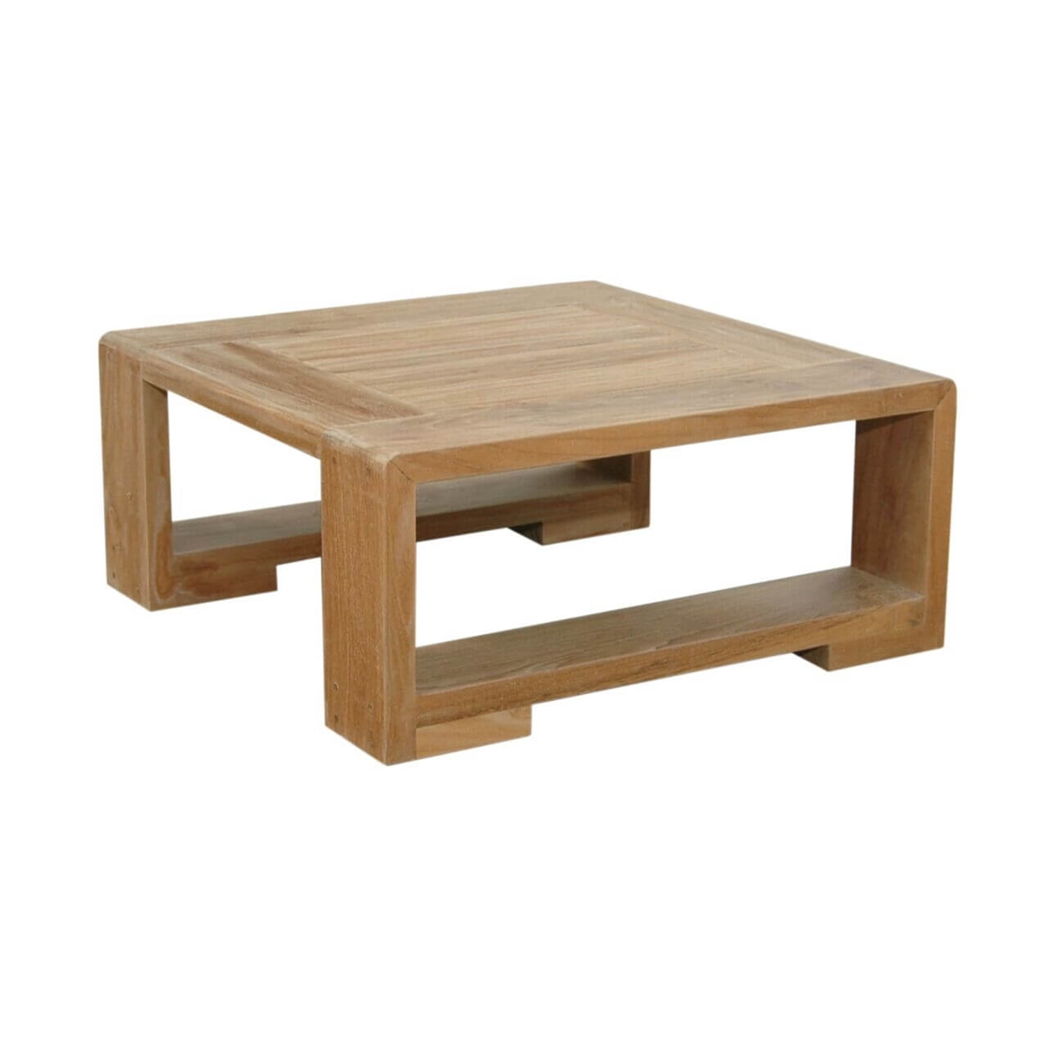 Capistrano Teak Wood Square Deep Seating Ottoman