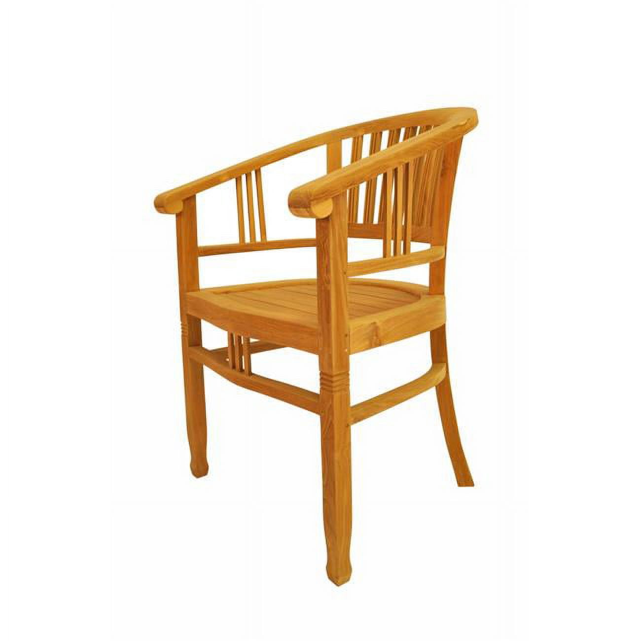Elegant Captain Curve Solid Teak Outdoor Dining Chair