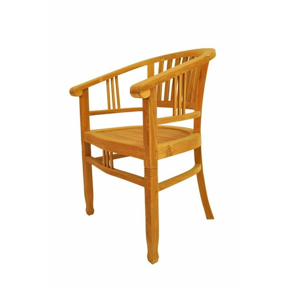 Anderson Teak Captain Contemporary Teak Armchair in Natural Finish