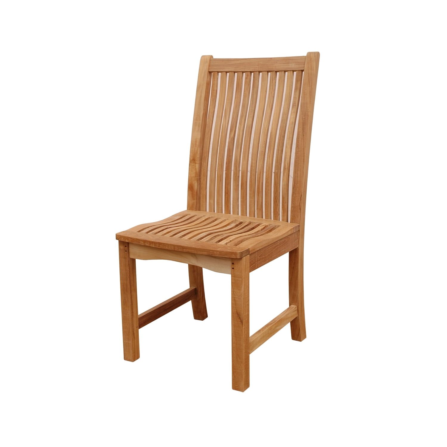Classic Teak Sculpted Comfort Outdoor Dining Side Chair
