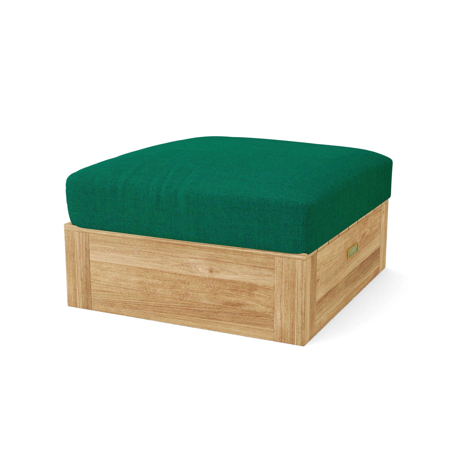 Copacabana Teak Wood Ottoman with Sunbrella Cushion