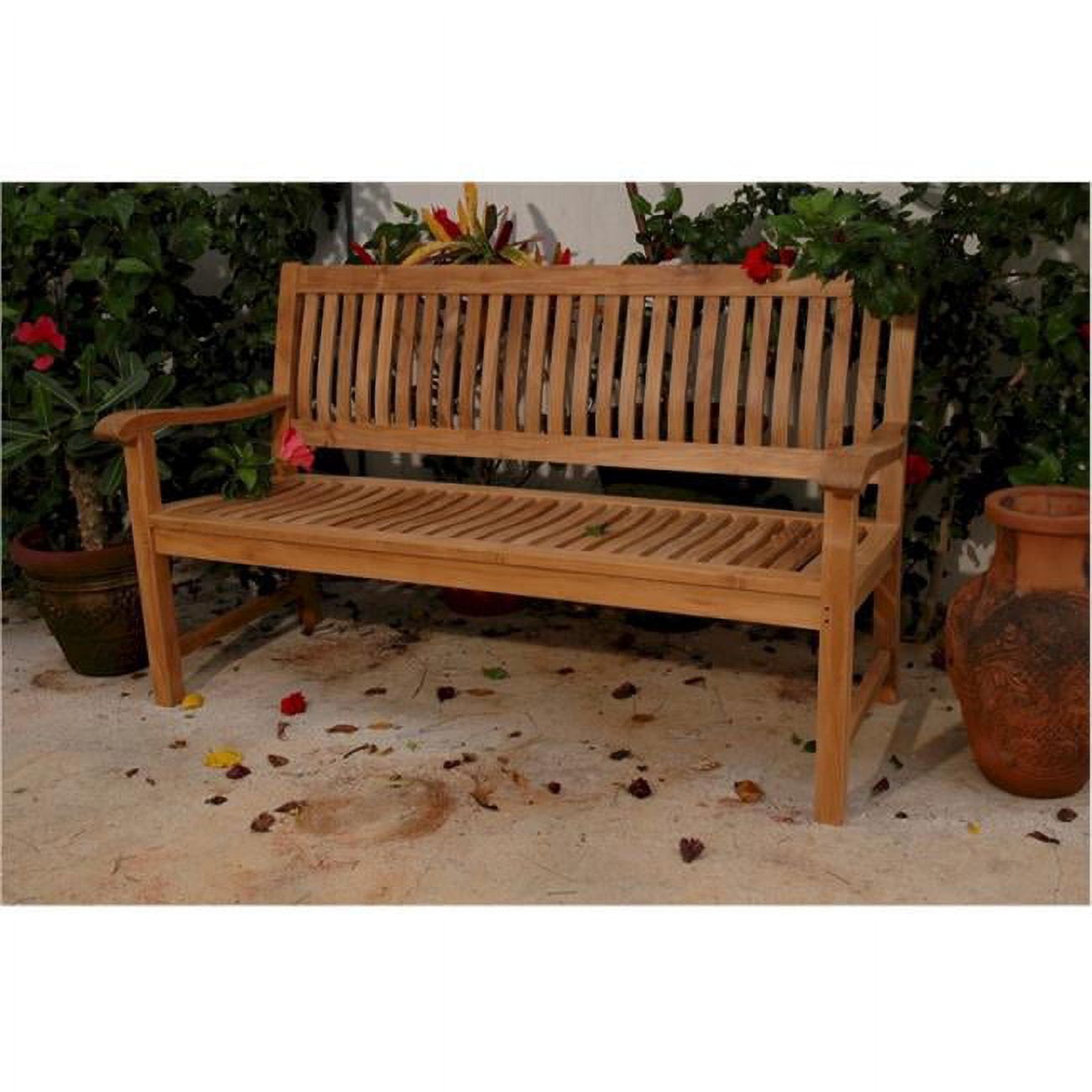 Anderson 71" Teak Straight Back Outdoor Bench