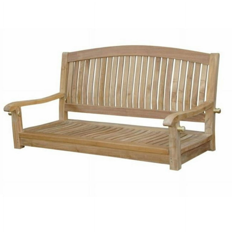 Teak store swing bench