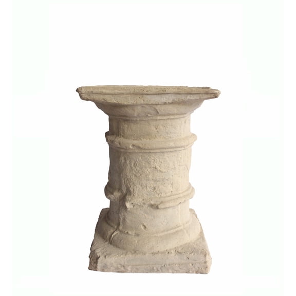 Anderson Teak Entruscan Contemporary Limestone Pedestal in Beige