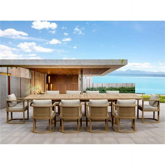 Anderson Teak SET-224 Junus Extension Dining Table Set - 11 Piece
