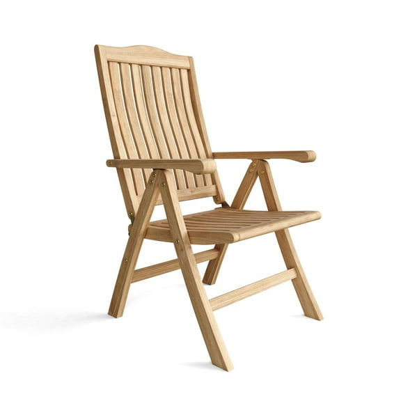 Anderson Teak Katana 5-Position Contemporary Teak Reclining Chair in Natural