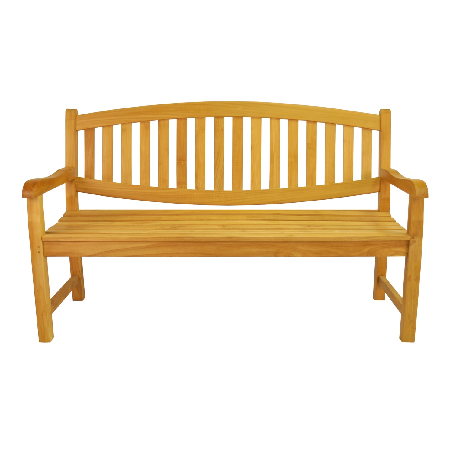 Kingston 59" Natural Teak Outdoor 3-Seater Bench
