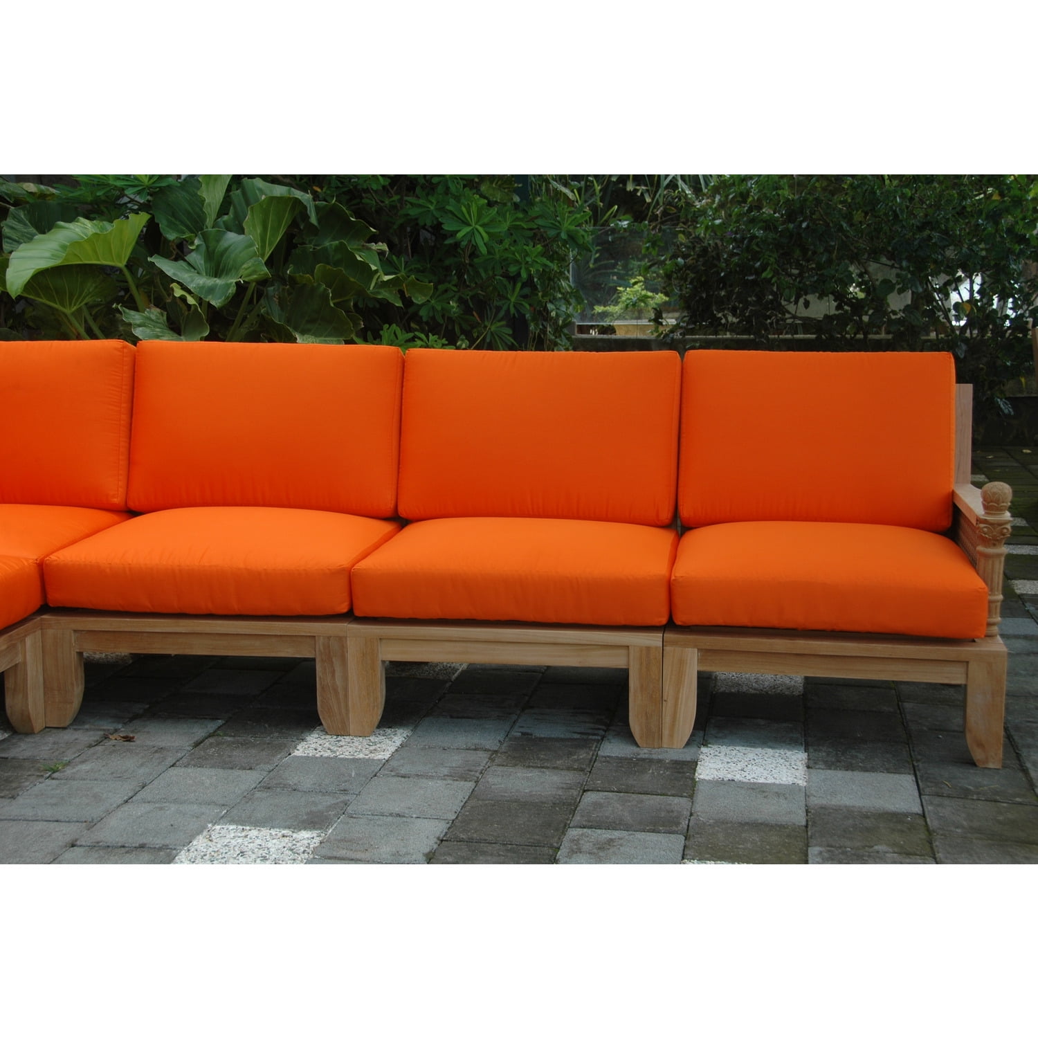 Anderson Luxe 6-Piece Teak Modular Outdoor Set with Sunbrella Cushions