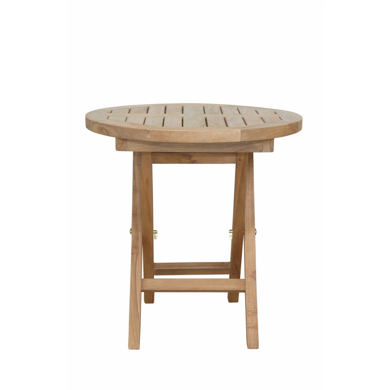 Montage Grade-A Teak 20" Round Folding Patio Side Table