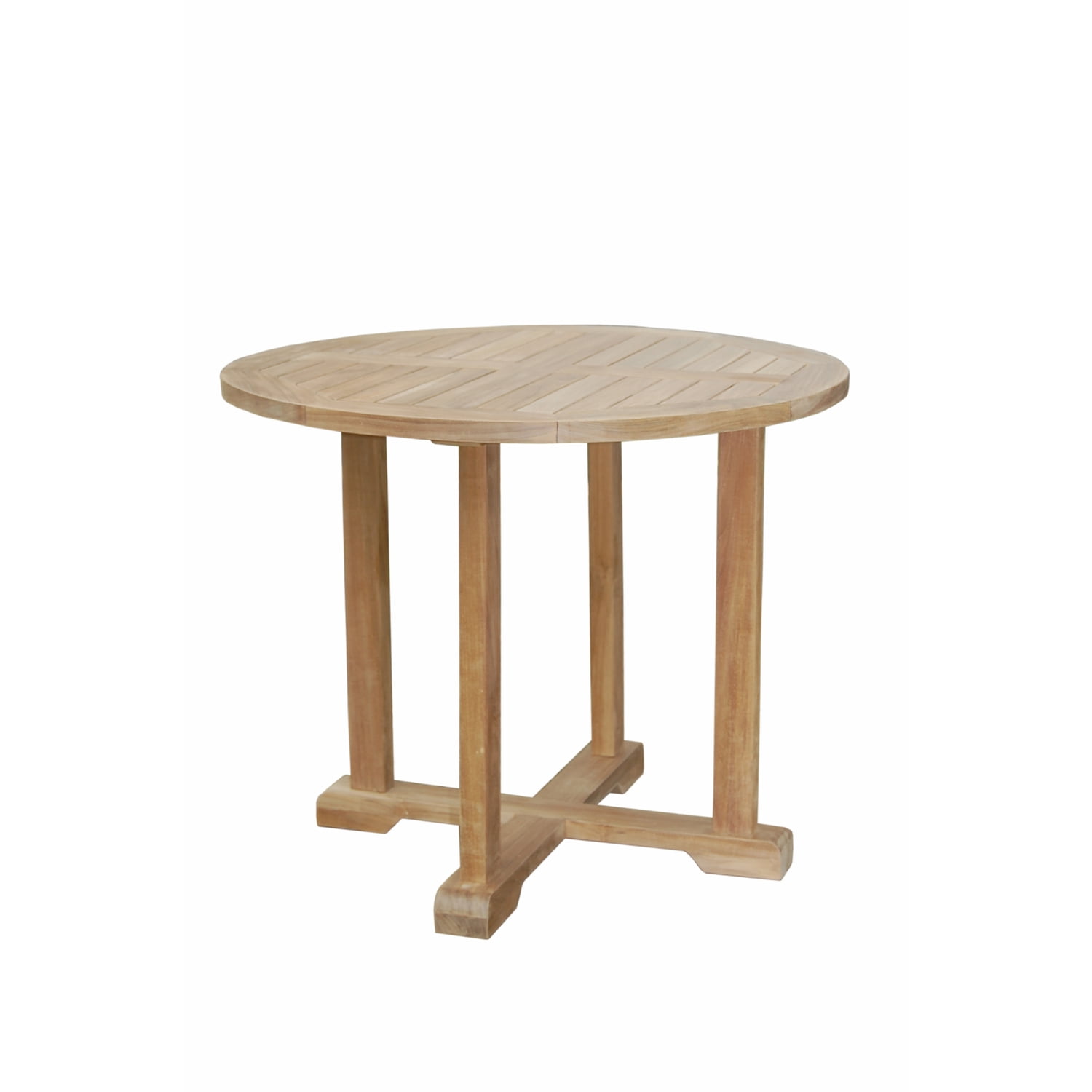 Montage 38'' Round Teak Bistro Table in Light Brown