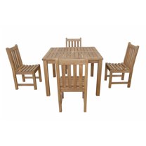 Anderson Teak Montage Braxton 5-Piece Traditional Teak Dining Set A in Brown