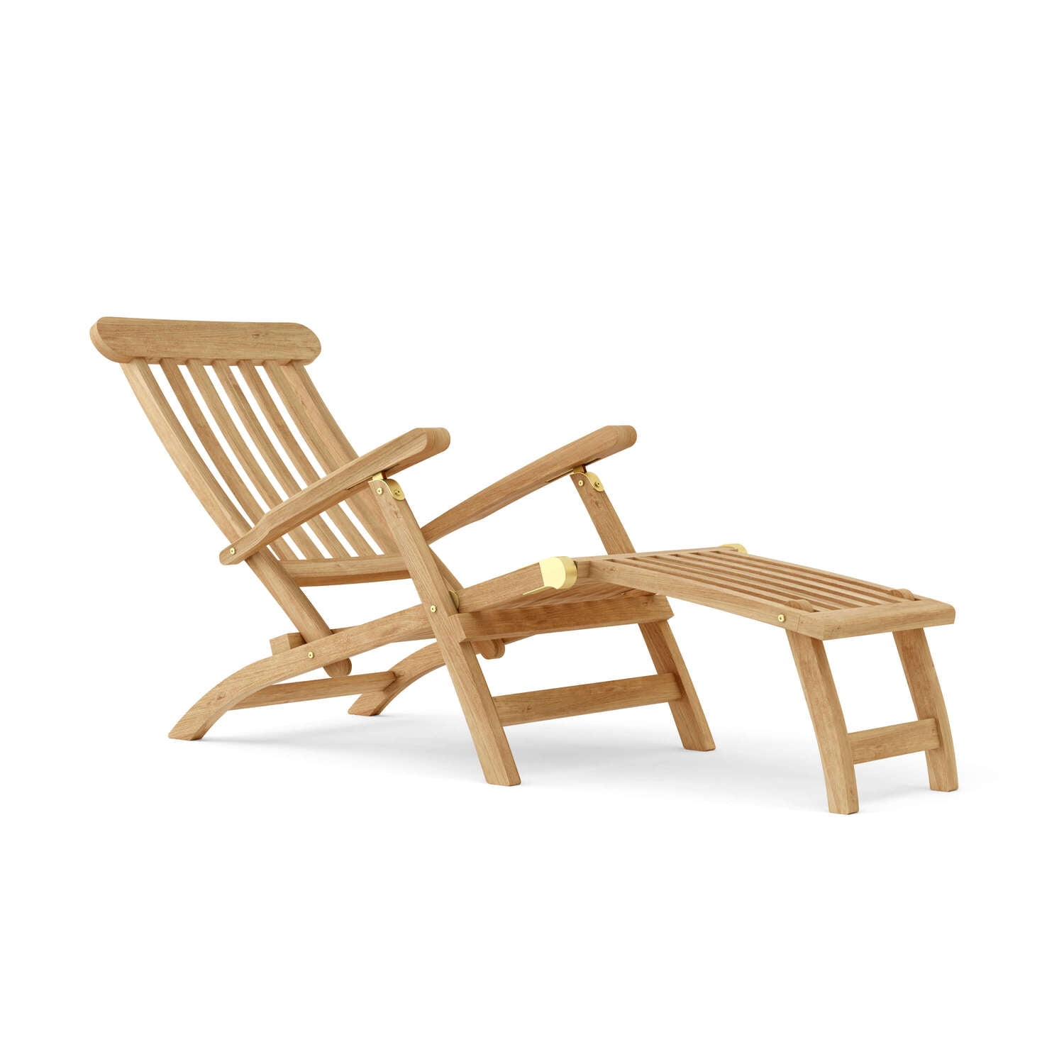 Royal Teak Adjustable Chaise Lounge with Arms