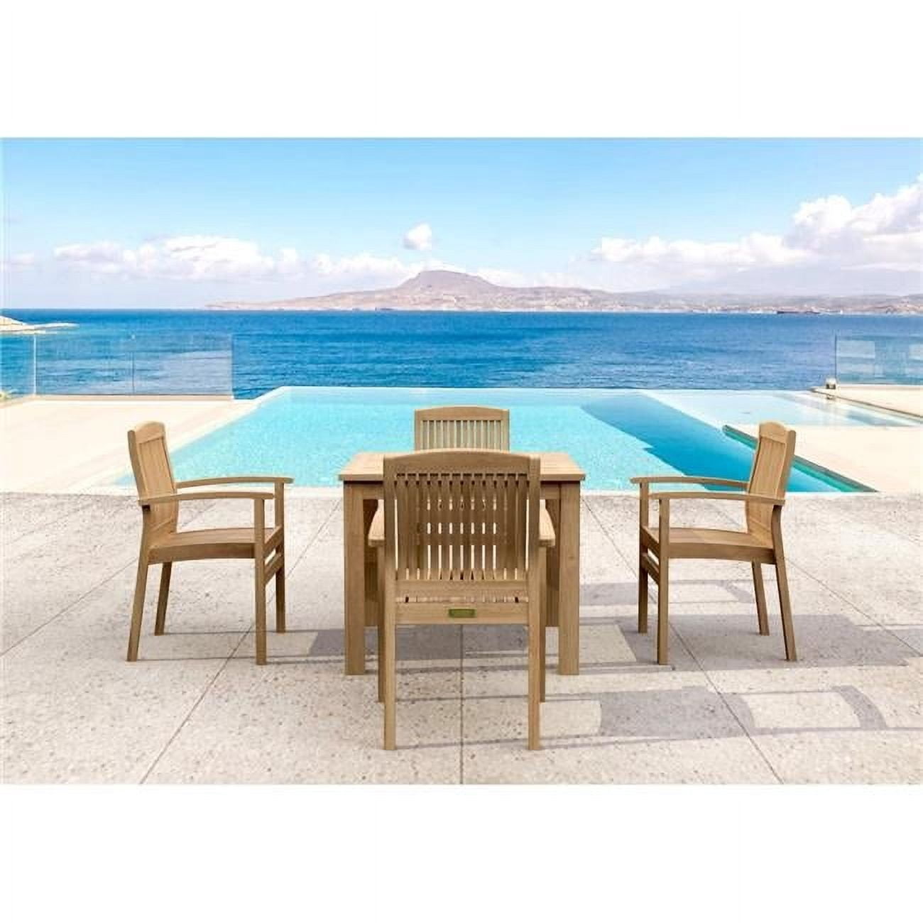 Anderson Teak SET-21 Bistro Table Set - 5 Piece - Walmart.com