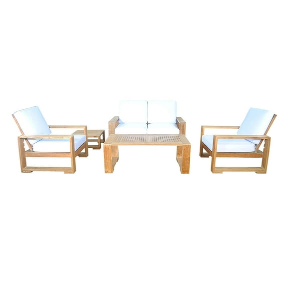 Anderson Teak Set-141 Capistrano Deep Seating Loveseat Collection - 5 Piece