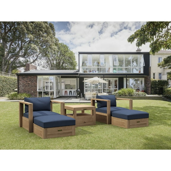Anderson Teak Set-154 Copacabana Modular Deep Seating Set - 5 Piece