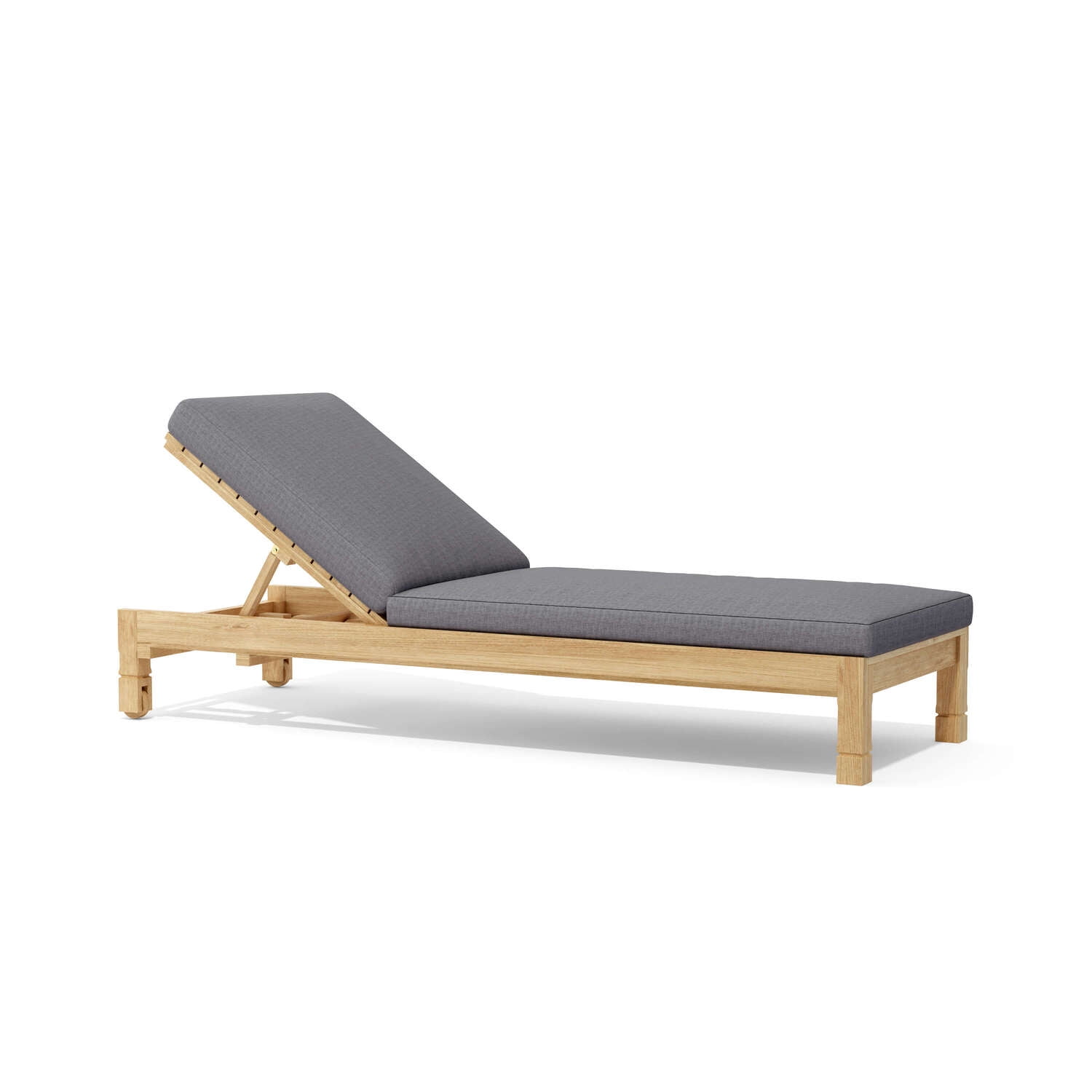 SouthBay Teak Adjustable Outdoor Sun Lounger