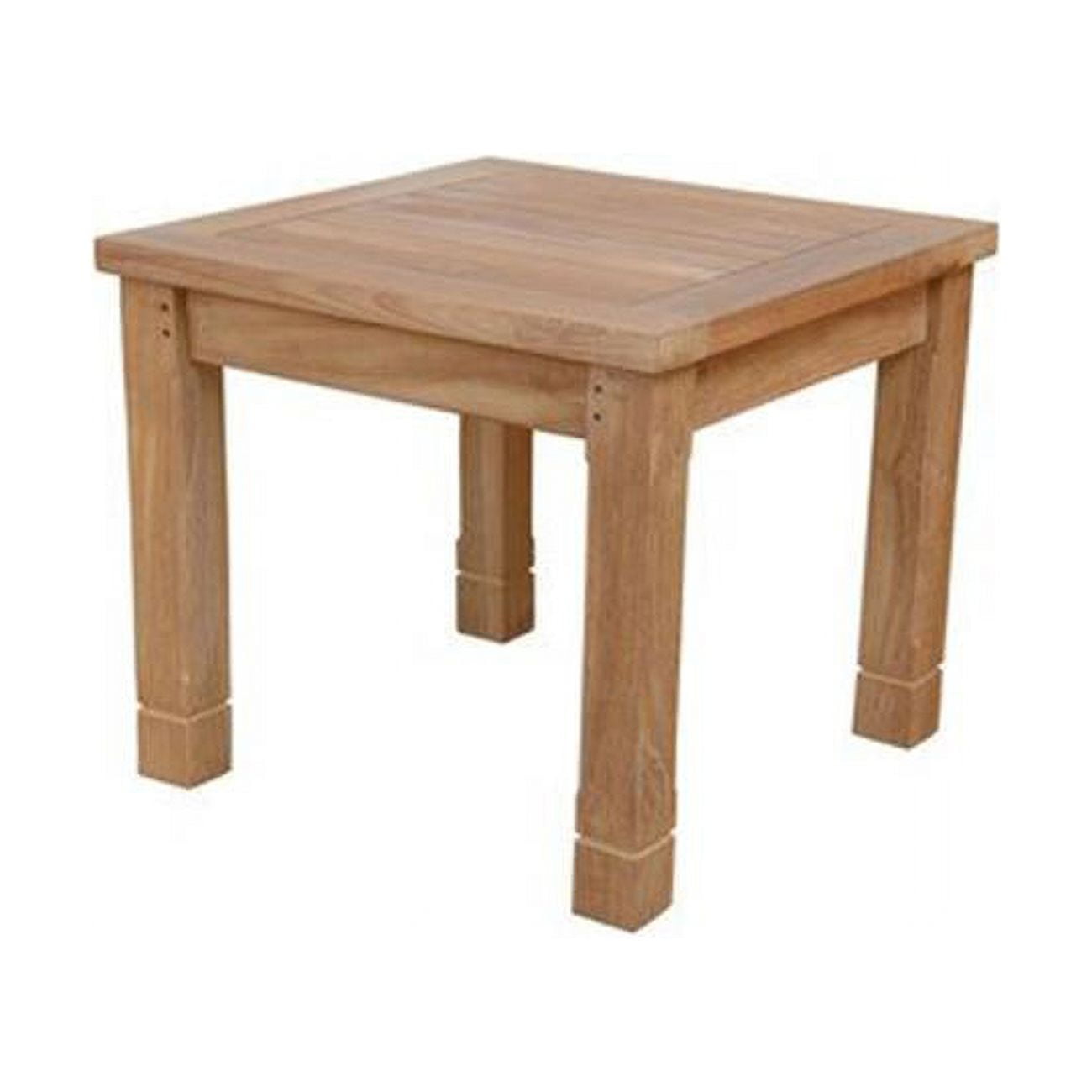 Chapman Teak Wide-Slat Square Outdoor Side Table